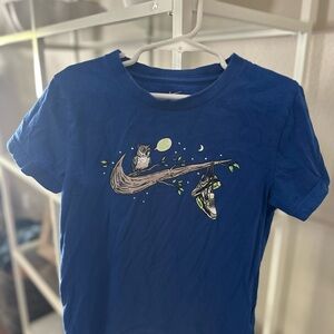 Nike Kids Shirt with Owl and Moon Design